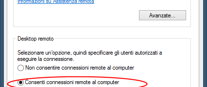 Desktop Remoto Windows 8 - La Connessione Remote Desktop