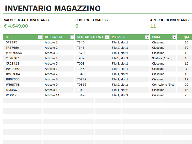 Gestione Magazzino Excel Gratis Gestione Magazzino Excel Gratis