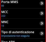 Visualizzare MMS Vodafone - Configurazione